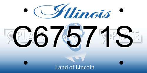 C67571S Illinois License Plate