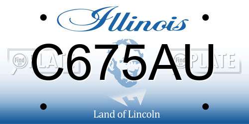 C675AU Illinois License Plate