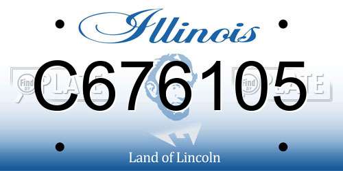 C676105 Illinois License Plate