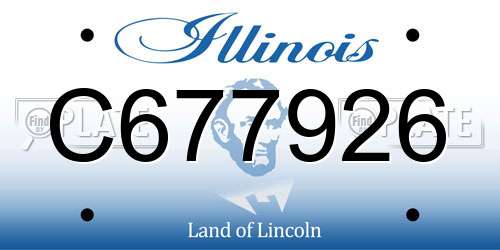 C677926 Illinois License Plate