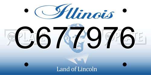 C677976 Illinois License Plate