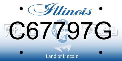 C67797G Illinois License Plate