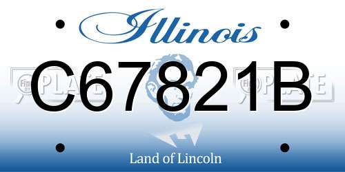 C67821B Illinois License Plate