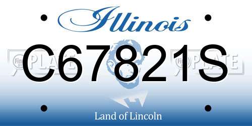C67821S Illinois License Plate