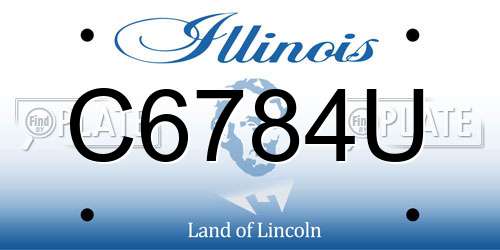 C6784U Illinois License Plate