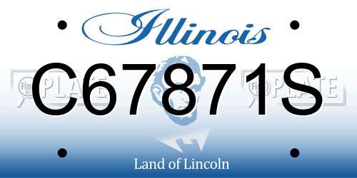 C67871S Illinois License Plate