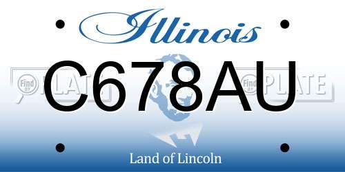 C678AU Illinois License Plate