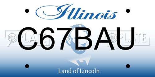 C67BAU Illinois License Plate