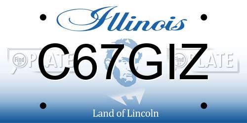 C67GIZ Illinois License Plate