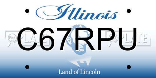 C67RPU Illinois License Plate