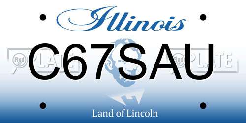 C67SAU Illinois License Plate