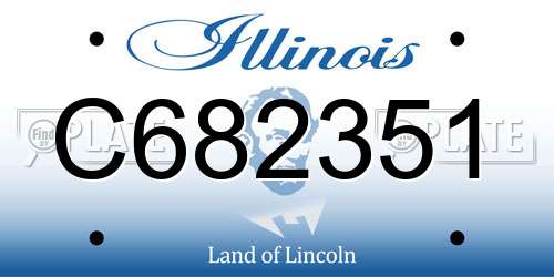 C682351 Illinois License Plate
