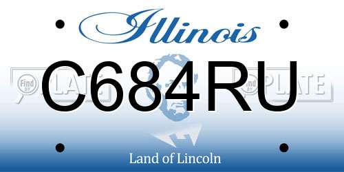 C684RU Illinois License Plate