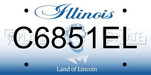 C6851EL Illinois License Plate
