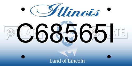 C68565I Illinois License Plate