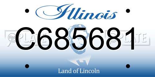 C685681 Illinois License Plate