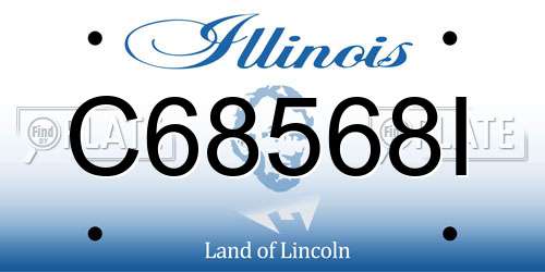 C68568I Illinois License Plate