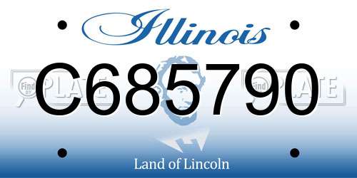 C685790 Illinois License Plate