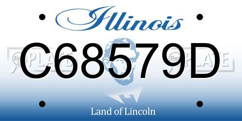 C68579D Illinois License Plate