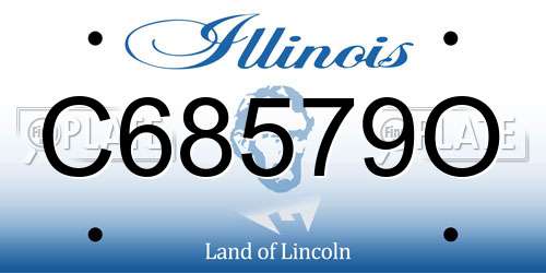 C68579O Illinois License Plate