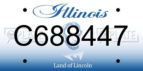 C688447 Illinois License Plate