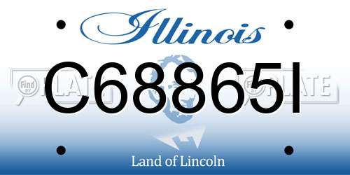 C68865I Illinois License Plate