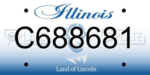 C688681 Illinois License Plate