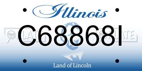 C68868I Illinois License Plate