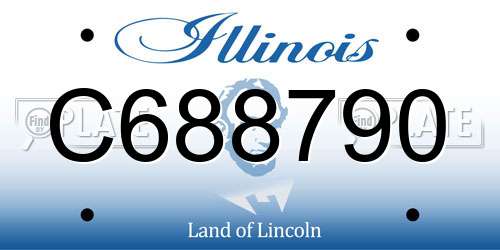 C688790 Illinois License Plate