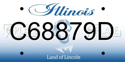 C68879D Illinois License Plate