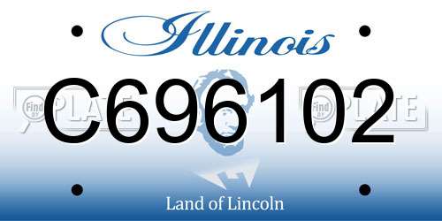 C696102 Illinois License Plate