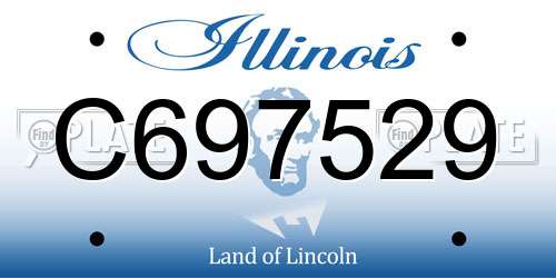 C697529 Illinois License Plate