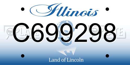 C699298 Illinois License Plate