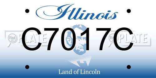 C7017C Illinois License Plate