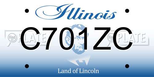 C701ZC Illinois License Plate
