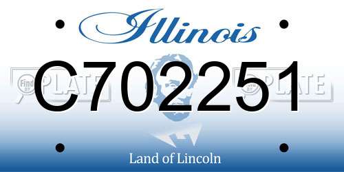 C702251 Illinois License Plate