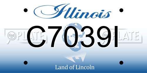 C7039I Illinois License Plate