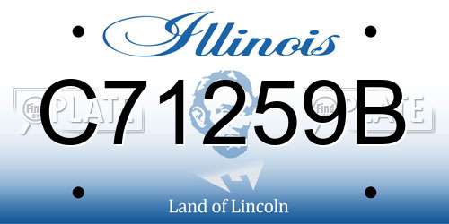 C71259B Illinois License Plate