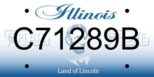 C71289B Illinois License Plate