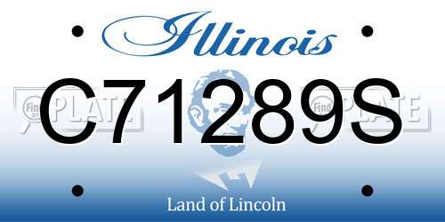 C71289S Illinois License Plate