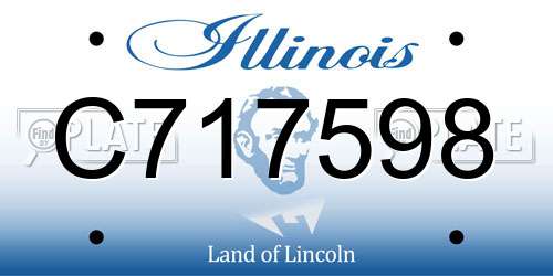 C717598 Illinois License Plate