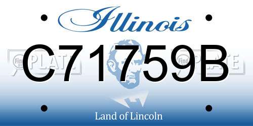 C71759B Illinois License Plate