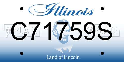 C71759S Illinois License Plate