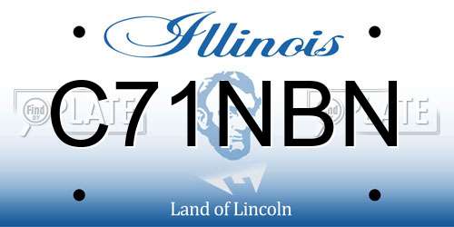 C71NBN Illinois License Plate