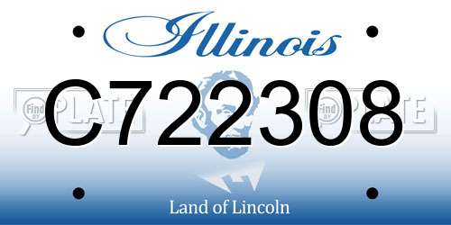 C722308 Illinois License Plate