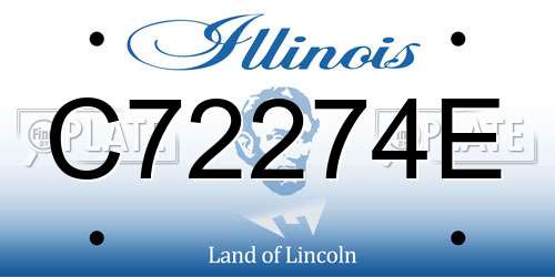 C72274E Illinois License Plate