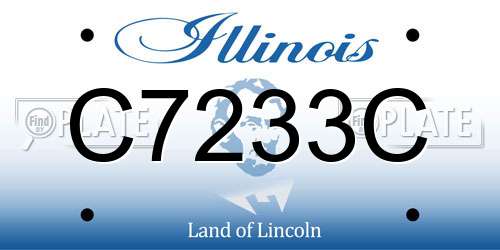 C7233C Illinois License Plate