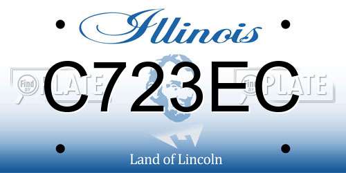C723EC Illinois License Plate