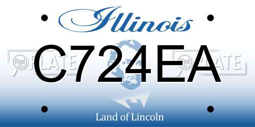C724EA Illinois License Plate