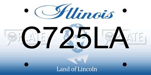C725LA Illinois License Plate